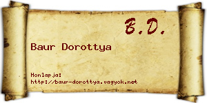 Baur Dorottya névjegykártya